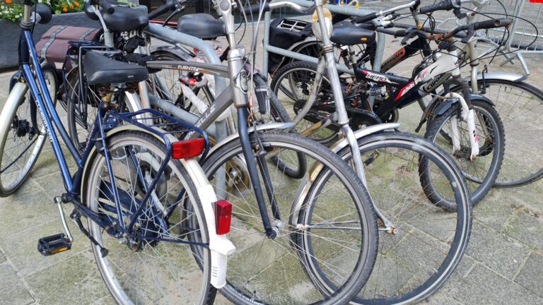 Fietswrakken worden verwijderd bij de Rondelenflats