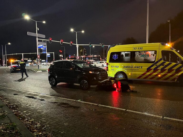 Maaltijdbezorger geschept op kruising Capelseweg