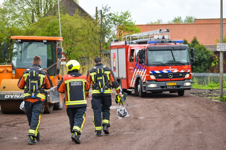 Gasleiding geraakt bij graafwerkzaamheden