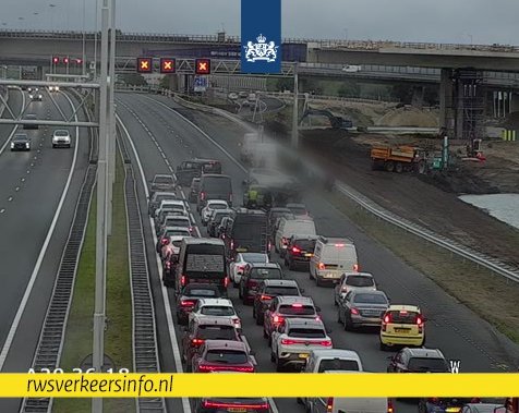 A20 bij knooppunt Terbregseplein weer open, files in de regio lossen op