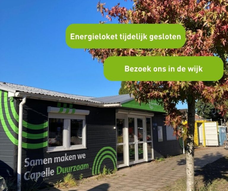 Energieloket gesloten, energiecoaches gaan de wijken in