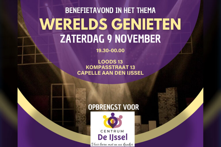 Inloophuis De IJssel houdt benefietavond op 9 november