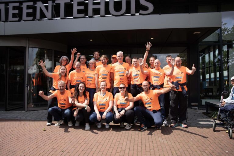 Team 78 van Gemeente Capelle aan den IJssel halverwege Roparun