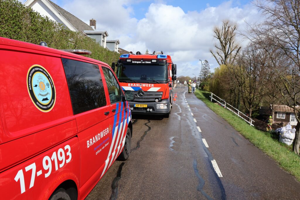 Gasleiding geraakt bij werkzaamheden, IJsseldijk afgesloten