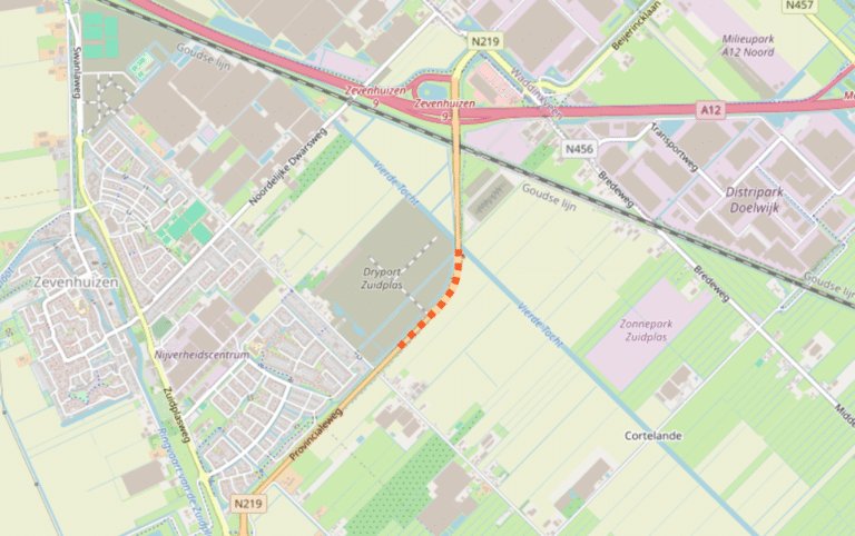 N219 twee nachten afgesloten door werkzaamheden