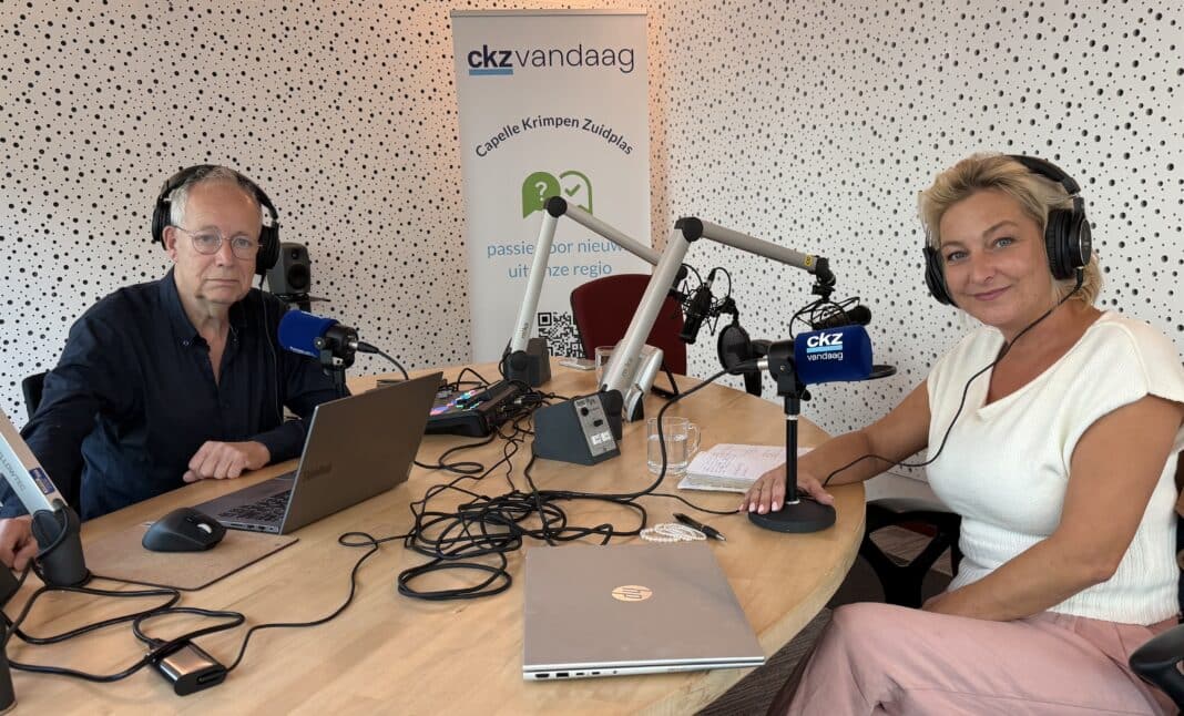 Wethouder Pien Meppelink op de redactie van CKZ Vandaag om te vertellen over de nieuwe participatieaanpak in Zuidplas