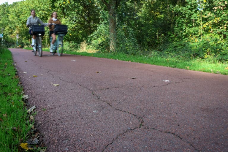 Een fietspad (Hazenpad) in het Schollebos